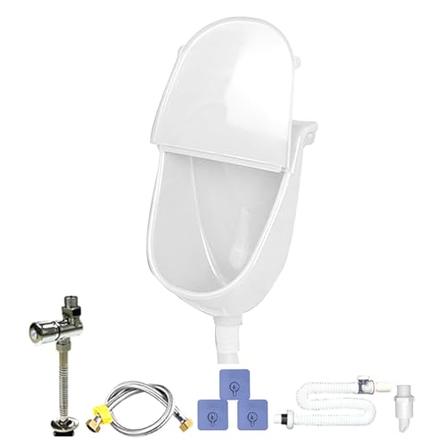 Wandmontiertes Urinal - 11 x 15 Zoll Badezimmerauswaschung für Wohnheim, Wohnmobil, Fahrzeugschlauch, Spülenurin für Haus und Garage, langlebig mit Deckel, einfache Installation, bequeme Hygienelösung Wandmontiertes Urinal - 11 x 15 Zoll Badezimmerauswaschung für Wohnheim, Wohnmobil, Fahrzeugschlauch, Spülenurin für Haus und Garage, langlebig mit Deckel, einfache Installation, bequeme Hygienelösung von Generisch