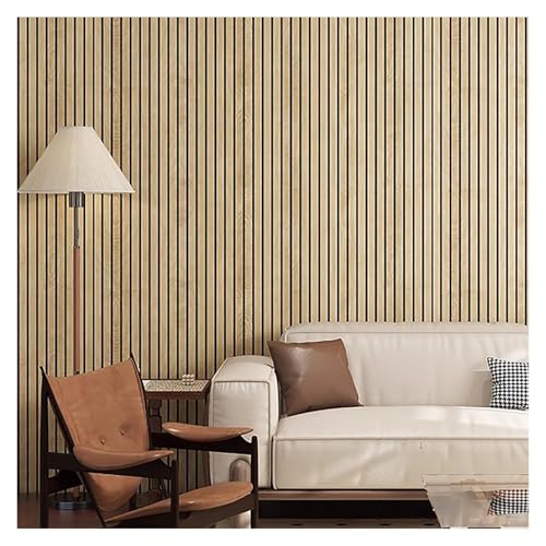 Wandpaneel mit 3D-Effekt, PVC-Holzlamellen-Design für stilvolle Akzent-Wandverkleidung, verschönert die Inneneinrichtung mit eleganter Textur Wandpaneel mit 3D-Effekt, PVC-Holzlamellen-Design für stilvolle Akzent-Wandverkleidung, verschönert die Inneneinrichtung mit eleganter Textur von Generisch