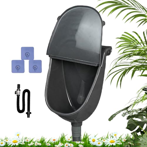 Wandpissbecken für Herren | Wandmontiertes Urinal mit Deckel für Gewerbe - Spritzdichter Harnleiter mit Spülfunktion und Schlauch für Camping Wohnmobil Garten Wandpissbecken für Herren | Wandmontiertes Urinal mit Deckel für Gewerbe - Spritzdichter Harnleiter mit Spülfunktion und Schlauch für Camping Wohnmobil Garten von Generisch