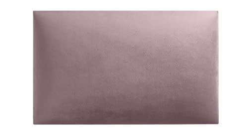 softwalls Wandkissen Samt mit 50mm Polsterung - Bett Kopfteil Wandpolster - Wandverkleidung - Wandpaneele | 50 x 30 Zartrosa von softwalls