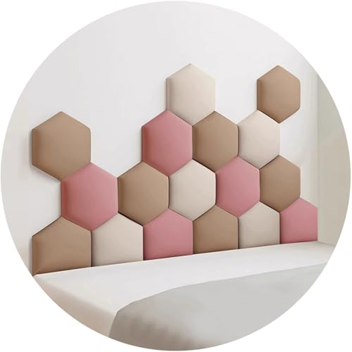Wandpolster Set, Sechseckig Gepolstertes Kopfteil, Anti-Kollision Selbstklebend 3D Stoff Wandpaneele für Heimdekoration Wandpolster Set, Sechseckig Gepolstertes Kopfteil, Anti-Kollision Selbstklebend 3D Stoff Wandpaneele für Heimdekoration von Generisch