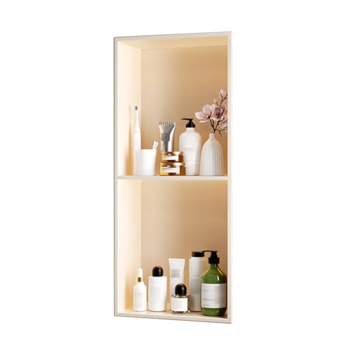 Wandregal Einbauregal für Badezimmer - Matte Edelstahl Duschaufbewahrung Keine Fliese benötigt, Modernes Design Wandregal Einbauregal für Badezimmer - Matte Edelstahl Duschaufbewahrung Keine Fliese benötigt, Modernes Design von Generisch