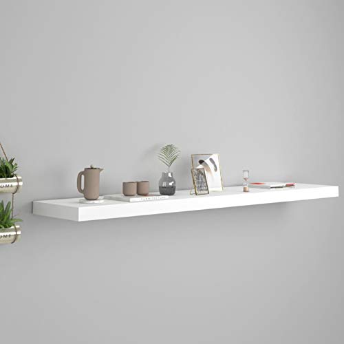 Wandregal Wandregal Schweberegal Wandregal Wandregal Modern Design Wandregale Kinderzimmer Regal Schweberegal Zementgrau 120x23,5x3,8cm in MDF von Generisch