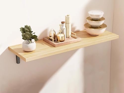 Wandregale aus Holz für Büro und Zuhause, robuste schwebende Regale für Schrank, Türen, Schlafsaal und unter dem Fernseher, platzsparende Aufbewahrungslösung von Generisch