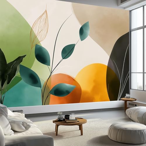 Wandtapete Modern Abstrakt Botanische Blätter Fototapete Mehrfarbig Vliestapete Bild Dekoration Wand-Dekor, 250 x 175 cm 3D Effekt Tapete Panorama Poster Für Schlafzimmer Wohnzimmer Kinderzimmer Wandtapete Modern Abstrakt Botanische Blätter Fototapete Mehrfarbig Vliestapete Bild Dekoration Wand-Dekor, 250 x 175 cm 3D Effekt Tapete Panorama Poster Für Schlafzimmer Wohnzimmer Kinderzimmer von Generisch
