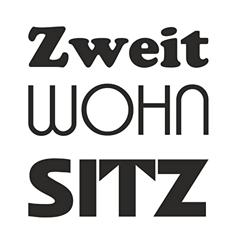 Wandtattoo, Wandaufkleber, Türtattoo, Klodeckelaufkleber Zweitwohnsitz, Baddeko, schwarz (25 x 26cm) von Generisch