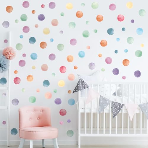 Wandtattoo für Babyzimmer, Aufkleber Sticker Kreis Wandaufkleber Kinderzimmer Wandsticker Wandaufkleber verschiedene schöne bunte Farben (70307) von Generisch