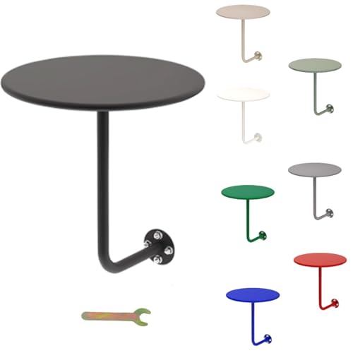 Wandtisch Runder Kaffee, Schwebender Schreibtisch Platzsparender Couchtisch, An Der Wand Montierter Kleiner Tablett, Ständer Aus Metall, Sofa-Beistelltisch(Blau) von Generisch