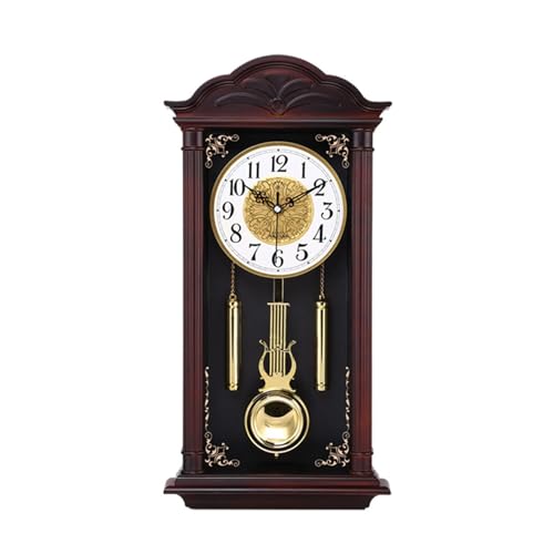 Wanduhr für Großvater, leise Pendel, Quarz, dekorative Uhr, 60 cm hoch, traditionelles Design von Generisch
