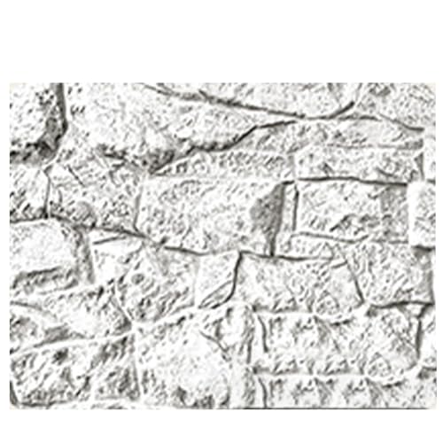 Wandverkleidung 3D-Paneele, Natursteineffekt – Dicke 3 Cm Wandfliesen Für Betonwände, Ziegelwände – Einfach Zu Installierende 3D-Paneele Für TV-Wände, Sofa-Hintergrund(White,8 pcs) von Generisch