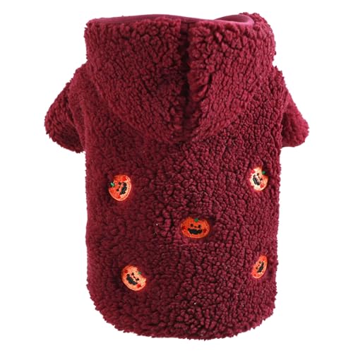 Warmes Kapuzenjacke aus Lammfell mit Aufgesticktem Bärenmuster Haustieranzug Haustierkleidung Katzenweste Hundeanzug Ideal für Kleine Große Haustiere Katzenkleidung Hundebekleidung von Generisch