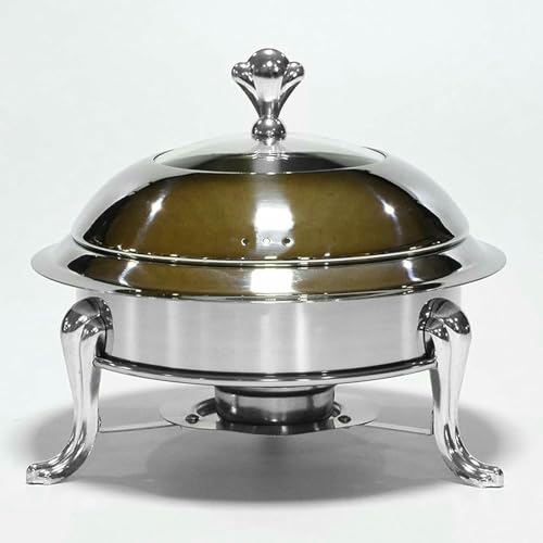Warmhalte-Tablett aus Edelstahl mit Glasplatte, ideal für Gastronomie und Hot Pot Set von Generisch