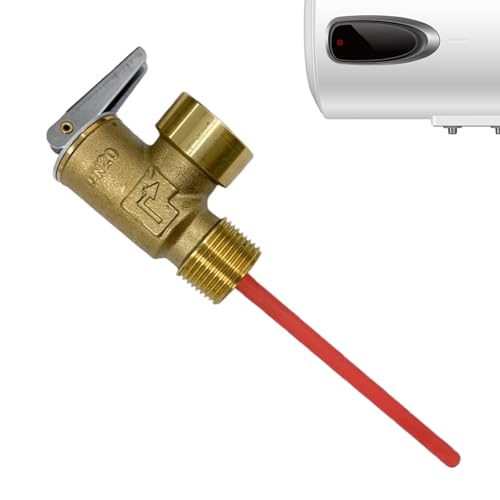 Warmwasser Temperatur- und Druckentlastungsventil 99°C 10 bar,Temperatur Sicherheitsventil - Installationszubehör mit verlängerter Sonde für Installateure Heimwerker von Generisch