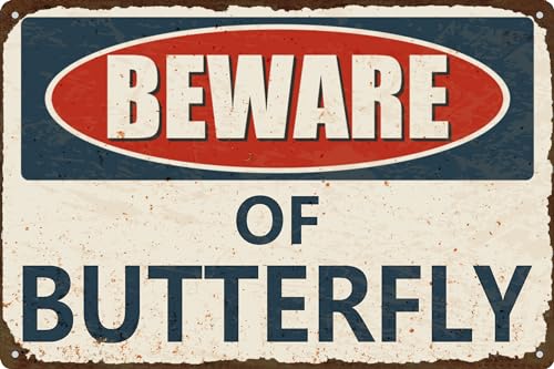 Warnschild "Beware of Butterfly", 30,5 x 20,3 cm, Metallschilder für Bauernhöfe, Outdoor, Terrasse, Café Warnschild "Beware of Butterfly", 30,5 x 20,3 cm, Metallschilder für Bauernhöfe, Outdoor, Terrasse, Café von Generisch