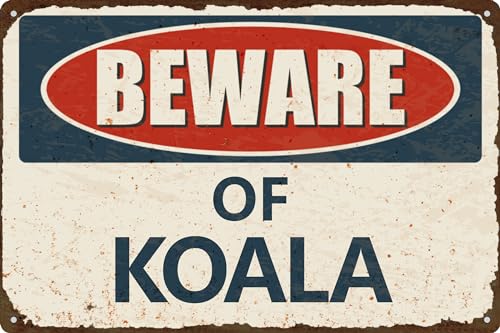 Warnschild "Beware of Koala" – 30,5 x 20,3 cm, Metallschilder für Bauernhöfe, Outdoor, Terrasse, Café, Retro Warnschild "Beware of Koala" – 30,5 x 20,3 cm, Metallschilder für Bauernhöfe, Outdoor, Terrasse, Café, Retro von Generisch