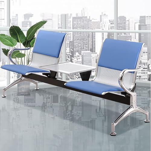 Wartezimmerstühle 2er Set - Büro Empfangsstühle mit Rückenlehnen und Armlehnen, PU Leder Bänke mit Couchtisch für Büro, Bank, Krankenhaus, Schule, Friseurladen Wartezimmerstühle 2er Set - Büro Empfangsstühle mit Rückenlehnen und Armlehnen, PU Leder Bänke mit Couchtisch für Büro, Bank, Krankenhaus, Schule, Friseurladen von Generisch