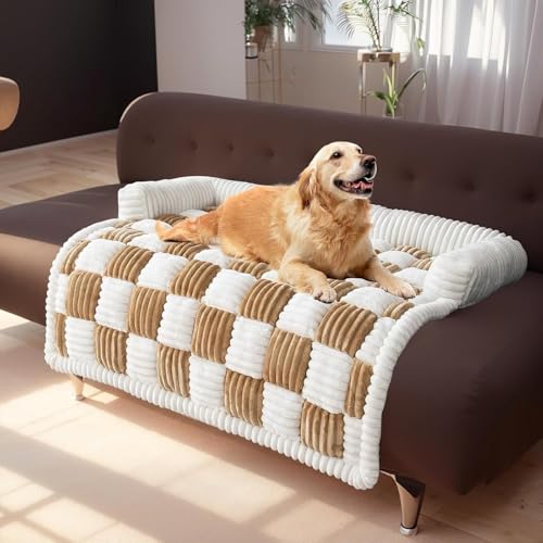 Waschbare Plüsch-Haustier-Sofa-Matte mit rutschfester Unterseite, beruhigendes Hundebett zum Schutz von Möbeln, weicher flauschiger Couchbezug für Hunde und Katzen Waschbare Plüsch-Haustier-Sofa-Matte mit rutschfester Unterseite, beruhigendes Hundebett zum Schutz von Möbeln, weicher flauschiger Couchbezug für Hunde und Katzen von Generisch