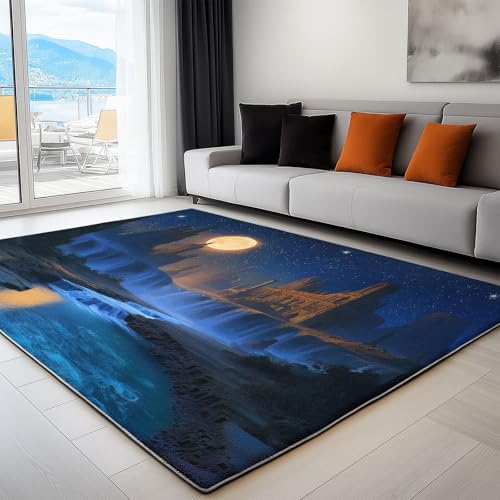 Waschbarer Rutschfester Teppich 140 x 200cm, Mittelalterliche Gotische Antike Stadt, Leichte und Flauschig Matte, Strapazierfähig für Flur, Eingangsbereich, Wohnzimmer Kinderzimmer Teppiche Gegend Waschbarer Rutschfester Teppich 140 x 200cm, Mittelalterliche Gotische Antike Stadt, Leichte und Flauschig Matte, Strapazierfähig für Flur, Eingangsbereich, Wohnzimmer Kinderzimmer Teppiche Gegend von Generisch