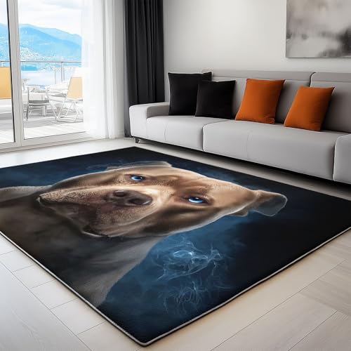 Waschbarer Rutschfester Teppich 140 x 200cm, Tierhunde blauäugige Hunde, Leichte und Flauschig Matte, Strapazierfähig für Flur, Eingangsbereich, Wohnzimmer Kinderzimmer Teppiche Gegend Waschbarer Rutschfester Teppich 140 x 200cm, Tierhunde blauäugige Hunde, Leichte und Flauschig Matte, Strapazierfähig für Flur, Eingangsbereich, Wohnzimmer Kinderzimmer Teppiche Gegend von Generisch