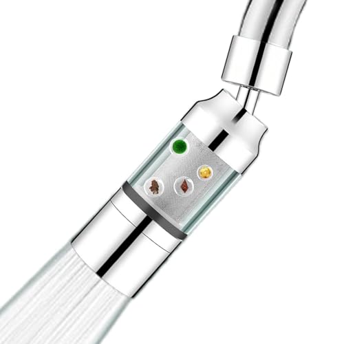 Waschbecken Wasserhahn Wasserfilter, Wasserhahnfilter für Küchenspüle | Tippen Sie auf Filter 360 Grad Rotationssenkernreiniger,Löschen 3 Modi Wasserhahnfiltrationssystem für Wohnmobile, Badezimmer, H von Generisch