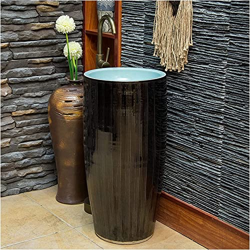 Waschbecken aus Keramik – Handgefertigtes Kaolin Tonwaschbecken für elegante Badezimmerdekoration, ideal für Hotels und Häuser von Generisch
