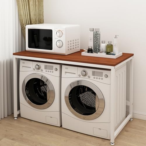 Waschküchen-Aufbewahrungsregal mit Doppelschrank für Waschmaschine, Trockner, Ständer mit Bad und WC, 128 x 60 x 99 cm, 150 kg Tragkraft, Braun Waschküchen-Aufbewahrungsregal mit Doppelschrank für Waschmaschine, Trockner, Ständer mit Bad und WC, 128 x 60 x 99 cm, 150 kg Tragkraft, Braun von Generisch