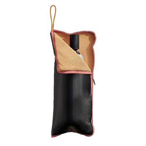 Wasserabsorbierende Schirmtasche (28x12cm) - Wasserdicht & Tragbar Mit Trageband Für Reise Camping - Schirmetui Für Faltschirme, 30g, Orange von Generisch