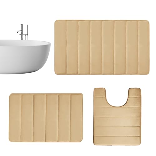 Wasserabsorbierende WC-Vorleger – Ultra dicke Badematte, weiche, rutschfeste Bodenmatte, Badezimmermatte für Zuhause, Friseursalons, schnell trocknend, saugfähige Matte für Badezimmer, Wohnzimmer von Generisch