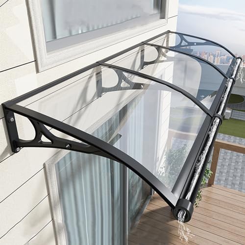 Wasserabweisendes Terrassenüberdachung, Markise, Regenschutz für Haustür und Fenster, wetterfester Schutz, UV-beständig, stilvolles Design, einfache Installation von Generisch