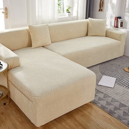 Wasserdicht 3D Sofabezug Vollschutz Atmungsaktiv Komfortabel Sofabezug für 2-Sitzer-Sofa (145-185cm) Beige Moderner Stil B-B Langlebiger Möbelschutz von Generisch