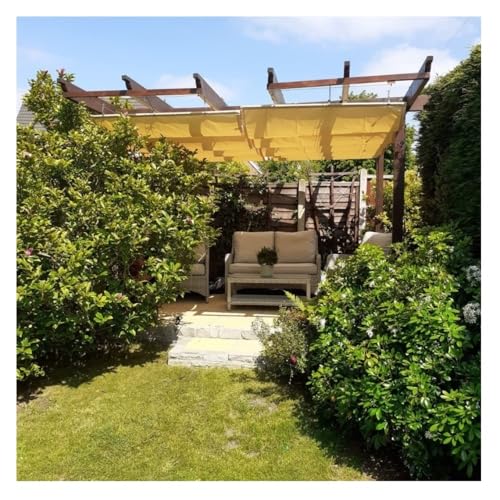 Wasserdichte, einziehbare Pergola-Überdachung – Outdoor-Schattenabdeckungs-Set, Schiebedraht, Markisensegel für Terrasse, Veranda, Hof – regenfeste Sonnenschutzlösung Wasserdichte, einziehbare Pergola-Überdachung – Outdoor-Schattenabdeckungs-Set, Schiebedraht, Markisensegel für Terrasse, Veranda, Hof – regenfeste Sonnenschutzlösung von Generisch