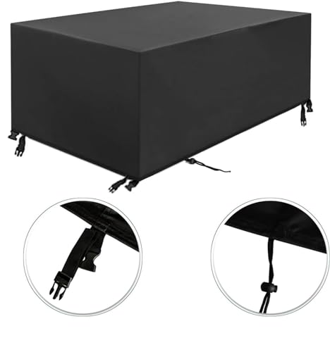 Wasserdichte 420D Oxford Gartenmöbelabdeckungen, 350 x 320 x 75 cm, rechteckig, für den Außenbereich, Terrasse/Rattan-Tisch und Stühle, Schutz-Set, langlebig und wetterbeständig Wasserdichte 420D Oxford Gartenmöbelabdeckungen, 350 x 320 x 75 cm, rechteckig, für den Außenbereich, Terrasse/Rattan-Tisch und Stühle, Schutz-Set, langlebig und wetterbeständig von Generisch
