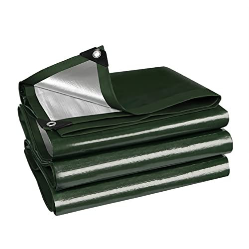 Wasserdichte Abdeckplane, strapazierfähige PE-Plane, 160 g/m², 9 x 14 m, Mehrzweck-Camping-Bodenplane für Möbel und Wohnwagenschutz von Generisch