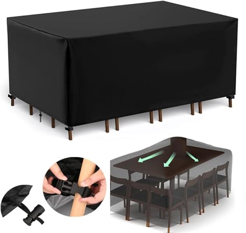 Wasserdichte Abdeckung für 3-Sitzer-Gartenbank, 300 x 100 x 70 cm, strapazierfähiges 420D-Oxford-Gewebe, winddicht und UV-Schutz, rechteckig, für den Außenbereich, reißfest, große Größe. Wasserdichte Abdeckung für 3-Sitzer-Gartenbank, 300 x 100 x 70 cm, strapazierfähiges 420D-Oxford-Gewebe, winddicht und UV-Schutz, rechteckig, für den Außenbereich, reißfest, große Größe. von Generisch