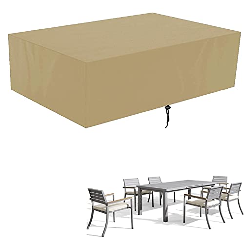 Wasserdichte Abdeckung für Gartenmöbel, 213 x 132 x 72 cm, rechteckiger Tischschutz, 420D, Outdoor-Tischabdeckung, strapazierfähig, Terrassenmöbel, Haus, wetterfester Schutz von Generisch