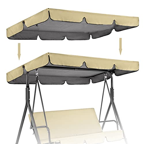 Wasserdichte Anti-UV-Abdeckung für Terrassenüberdachung, Ersatz für 2- und 3-Sitzer-Schaukelstühle – langlebige Outdoor-Garten-Hängematten-Abdeckung von Generisch