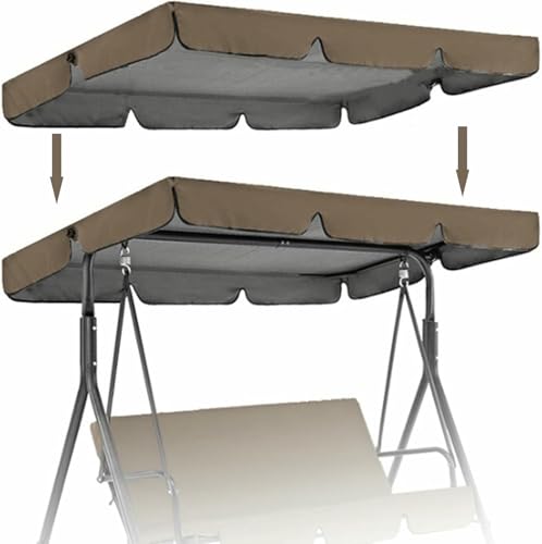 Wasserdichte Anti-UV-Terrassenschaukel-Abdeckung, Ersatzabdeckung für Outdoor-Garten-Hängematte, wetterbeständiger Schatten für Entspannung im Garten von Generisch