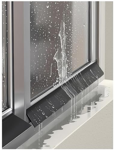 Wasserdichte Barriere for Schiebefenster, selbstklebender Gummidichtungsstreifen zur Regenvermeidung, Anti-Regenwasserrückfluss for Türen und Fenster(100cm) von Generisch