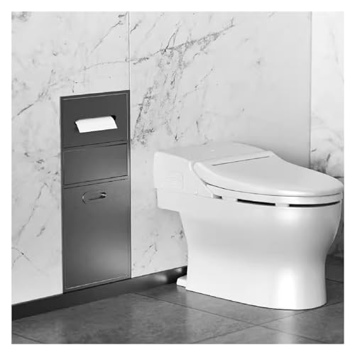 Wasserdichte Edelstahl-Duschnische, 30 x 65 x 14 cm, versenktes Badezimmer-Regal für Shampoo und Toilettenartikel, Metallschrank mit Deckel, grauer Toiletten-Seiten-Organizer Wasserdichte Edelstahl-Duschnische, 30 x 65 x 14 cm, versenktes Badezimmer-Regal für Shampoo und Toilettenartikel, Metallschrank mit Deckel, grauer Toiletten-Seiten-Organizer von Generisch