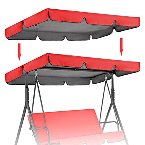 Wasserdichte Ersatzüberdachung Abdeckung für 2- & 3-Sitzer-Terrassenschaukelstühle – UV-beständiger Outdoor-Schattenspender für Gartenhängematten, langlebiger Schutz für Schaukelsitze Wasserdichte Ersatzüberdachung Abdeckung für 2- & 3-Sitzer-Terrassenschaukelstühle – UV-beständiger Outdoor-Schattenspender für Gartenhängematten, langlebiger Schutz für Schaukelsitze von Generisch