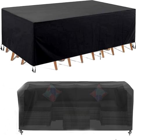 Wasserdichte Gartenbank Abdeckung 160x70x70cm 420D Oxford Stoff Winterbeständig UV-beständig Winddicht Schutz für 2-Sitzer Gartenbank Tisch & Lounge Sofa von Generisch