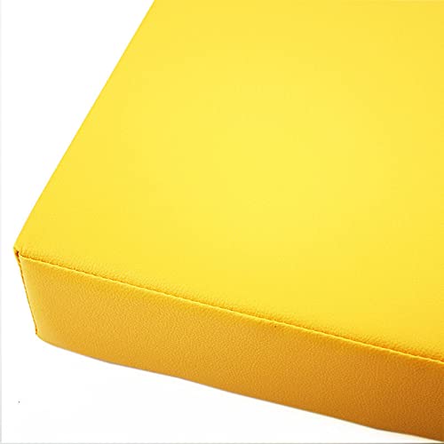 Wasserdichte Gartenbankauflage Leder Reißverschluss Outdoor Esszimmer Terrasse Schaukel Stuhl Pad 3-Sitzer 150 x 30 x 5 cm Gelb - Bequem & von Generisch