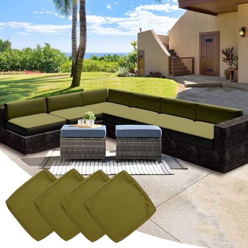 Wasserdichte Outdoor-Sofakissen, Ersatz-Stuhl-Kissenbezüge für Garten- und Terrassenmöbel, 60 x 60 x 10 cm, mit Reißverschluss, Gartensitzkissen, 4 Stück Wasserdichte Outdoor-Sofakissen, Ersatz-Stuhl-Kissenbezüge für Garten- und Terrassenmöbel, 60 x 60 x 10 cm, mit Reißverschluss, Gartensitzkissen, 4 Stück von Generisch