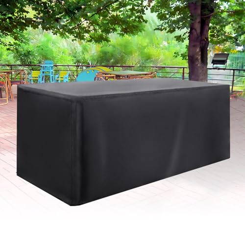 Wasserdichte Outdoor-Tischabdeckung, 310 x 230 x 65 cm, strapazierfähig, rechteckig, Möbelschutz, Gartentischschutz, wetterbeständig, Terrassenabdeckung für Gartenmöbel von Generisch