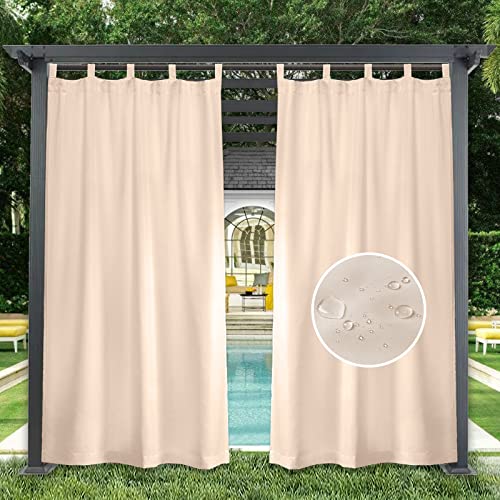Wasserdichte Outdoor-Vorhänge, 279,4 x 254 cm, lichtblockierend und Privatsphäre, perfekt für Terrasse, Pool, Pergola, Pavillon, Beige/Rose, idealer Sonnenschutz und dekorative Lösung Wasserdichte Outdoor-Vorhänge, 279,4 x 254 cm, lichtblockierend und Privatsphäre, perfekt für Terrasse, Pool, Pergola, Pavillon, Beige/Rose, idealer Sonnenschutz und dekorative Lösung von Generisch