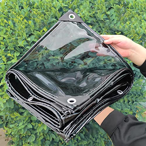 Wasserdichte PVC Abdeckplane, 0,4 mm Dicke, strapazierfähige transparente Abdeckung mit Ösen, wetterfeste verstellbare Allzweckplane Wasserdichte PVC Abdeckplane, 0,4 mm Dicke, strapazierfähige transparente Abdeckung mit Ösen, wetterfeste verstellbare Allzweckplane von Generisch