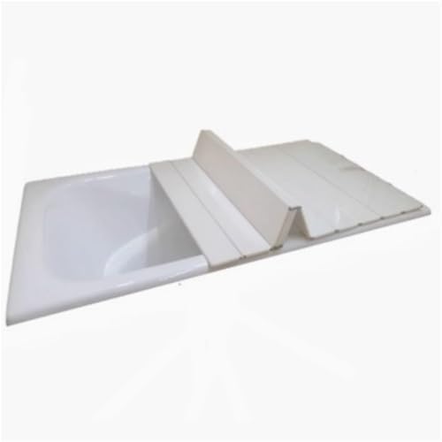 Wasserdichte PVC-Badewannenabdeckung, passend für die meisten 88,9 cm großen Badewannen, inklusive Weinglas-, Buch- und Tablet-Halter, Größe 130 x 60 x 0,7 cm, ideal für Entspannung und Komfort von Generisch