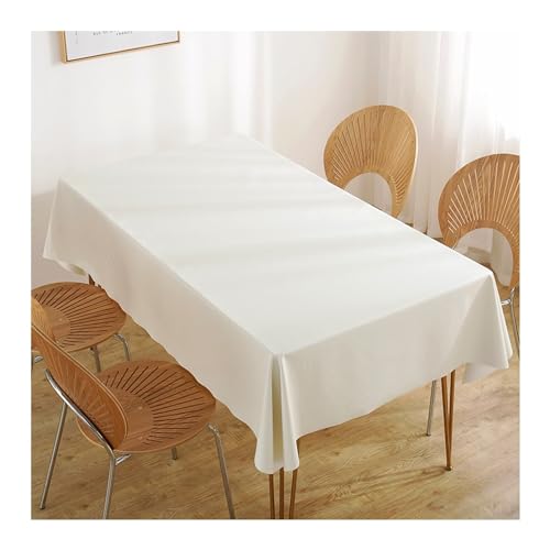 Wasserdichte PVC-Tischdecke, 150 x 180 cm, abwischbar, einfarbig, perfekt für Picknicks, Partys, Esszimmer, leicht zu reinigen, Beige Wasserdichte PVC-Tischdecke, 150 x 180 cm, abwischbar, einfarbig, perfekt für Picknicks, Partys, Esszimmer, leicht zu reinigen, Beige von Generisch