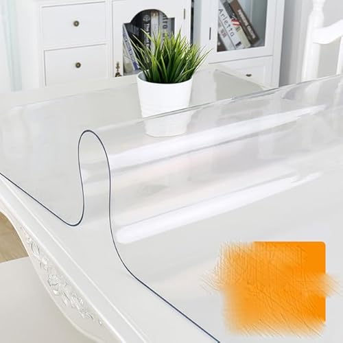 Wasserdichte PVC-Tischdecke, ölbeständig, hitzebeständig, flexible Glastischabdeckung, klare Silikon-Rechteckmatte, 90 x 110 cm, perfekt für Zuhause und Veranstaltungen Wasserdichte PVC-Tischdecke, ölbeständig, hitzebeständig, flexible Glastischabdeckung, klare Silikon-Rechteckmatte, 90 x 110 cm, perfekt für Zuhause und Veranstaltungen von Generisch