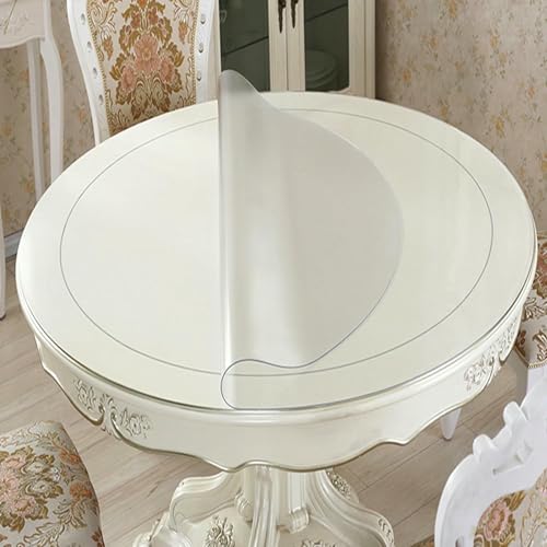 Wasserdichte PVC-Tischdecke mit abgeschrägter Kante, transparente Schutzfolie für Hartholzböden und Holztische, langlebiger Tischschutz Wasserdichte PVC-Tischdecke mit abgeschrägter Kante, transparente Schutzfolie für Hartholzböden und Holztische, langlebiger Tischschutz von Generisch
